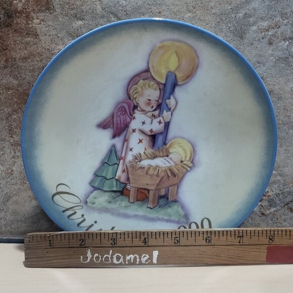 Schmid Hummel Christmas 1990 Angels Light Decorative Wall Hanging Plate - Picture 7 of 11